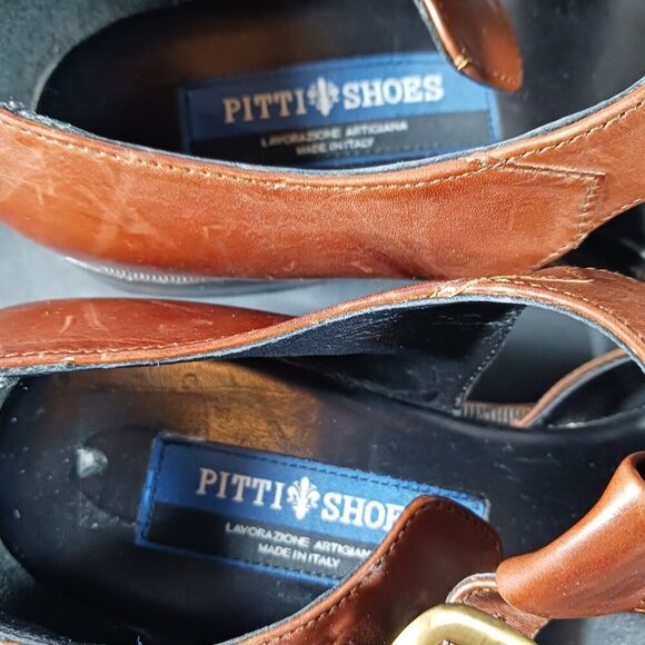 Vintage PITTI Shoes Men\'s Brown Leather Casual Sandal size 9.5M main image 5